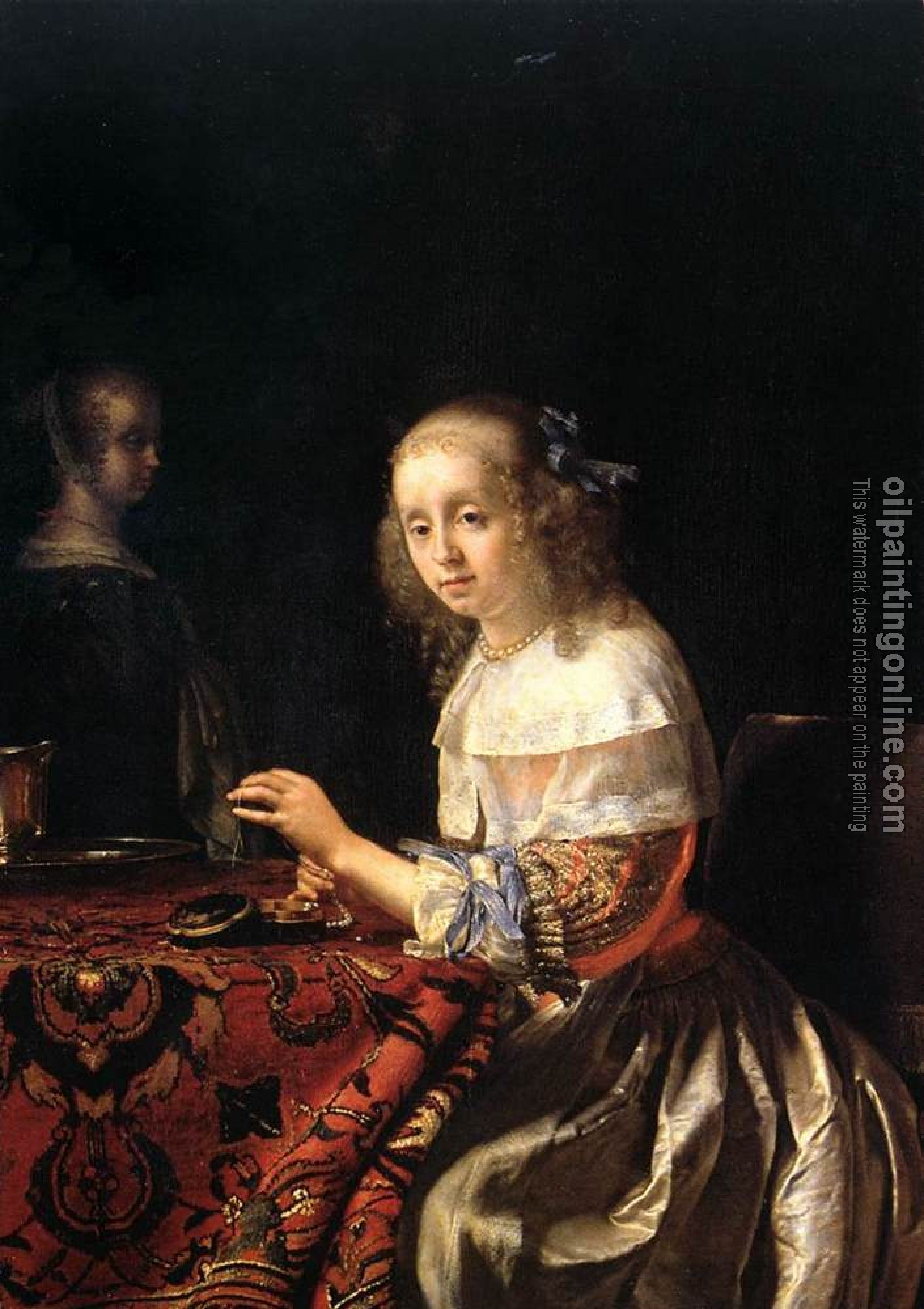 Frans van Mieris the Elder - The Lacemaker